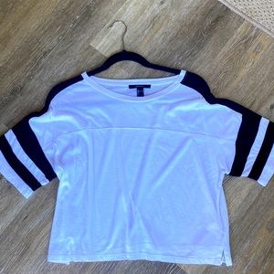 large forever 21 white crop top.